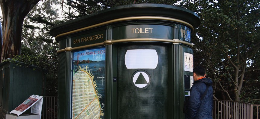 A public toilet in San Francisco. 