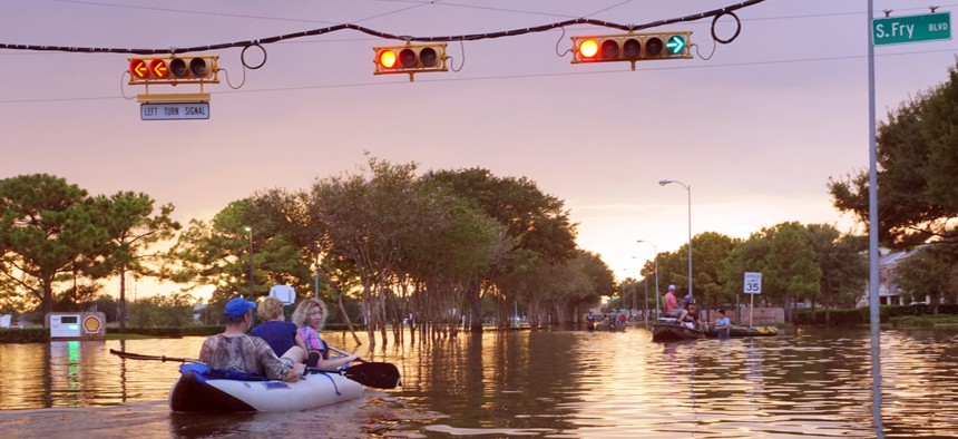 Flooding in Houston, Texas following Hurricane Havrey