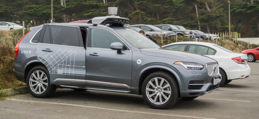 An Uber self-driving car in San Francisco