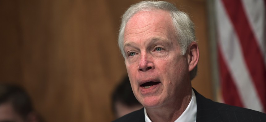 Senate Governmental Affairs Committee Chairman Sen. Ron Johnson, R-Wis., speaks on Capitol Hill in Washington, Tuesday, Oct. 31, 2017, during a hearing on the federal response to the 2017 hurricane season. 
