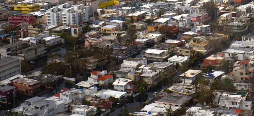 San Juan, Puerto Rico a week after Hurricane Maria.