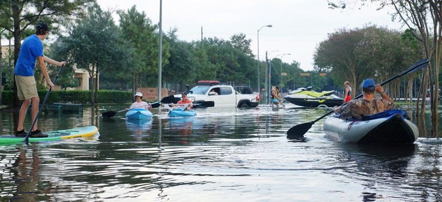 Flooding in Houston following Hurricane Harvey.