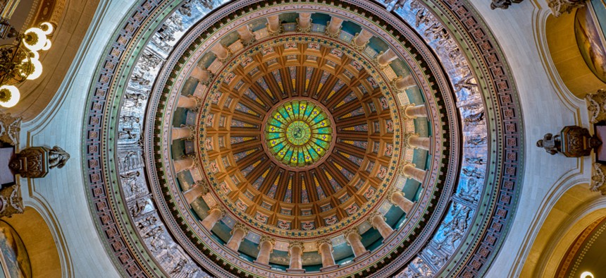 The Rotunda inside the Illinois State Capitol in Springfield.