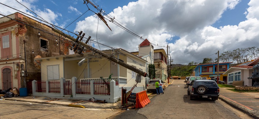 Maricao, Puerto Rico, a few weeks after Hurricane Maria.