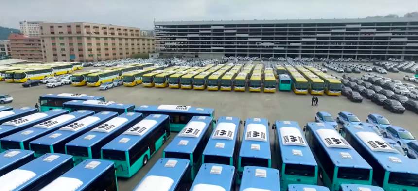 Electric buses are being rolled out in Shenzhen, China on a massive scale.