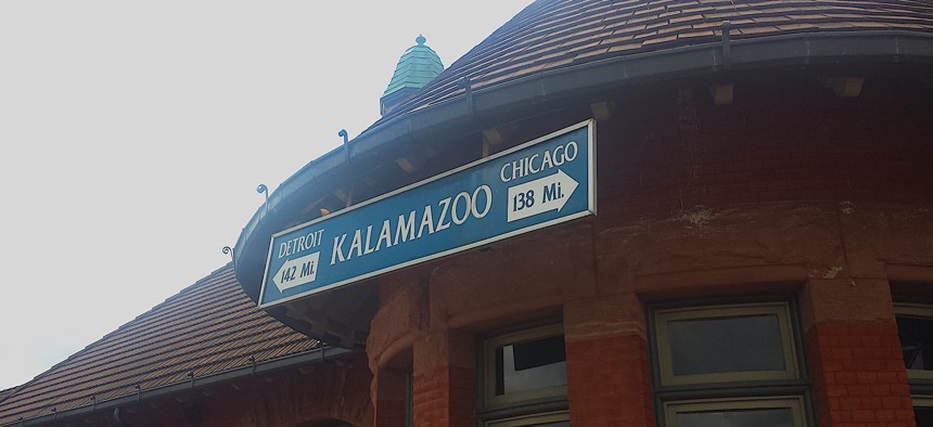 The Amtrak station in Kalamazoo, Michigan