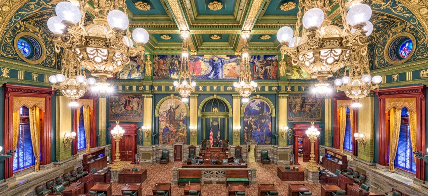 The Pennsylvania State Senate chamber.