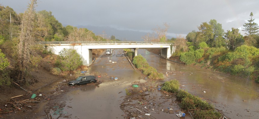 U.S. Hwy. 101 was closed following massive mudslides in Montecito, California in January.