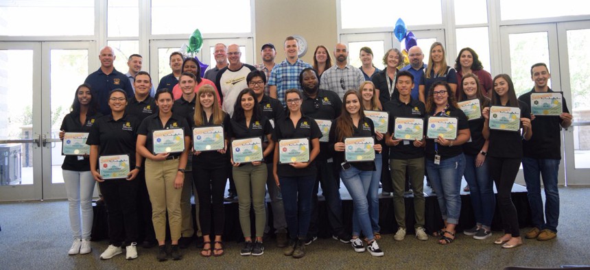 Eighteen interns graduated from the Summer STEPS program during a ceremony at West Sacramento City Hall in August 2017.
