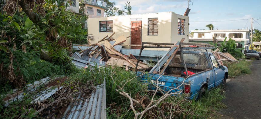 Damage from Hurricane Maria in Puerto Rico.