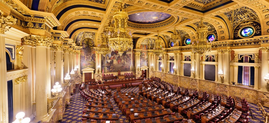 The Pennsylvania State House chamber. 