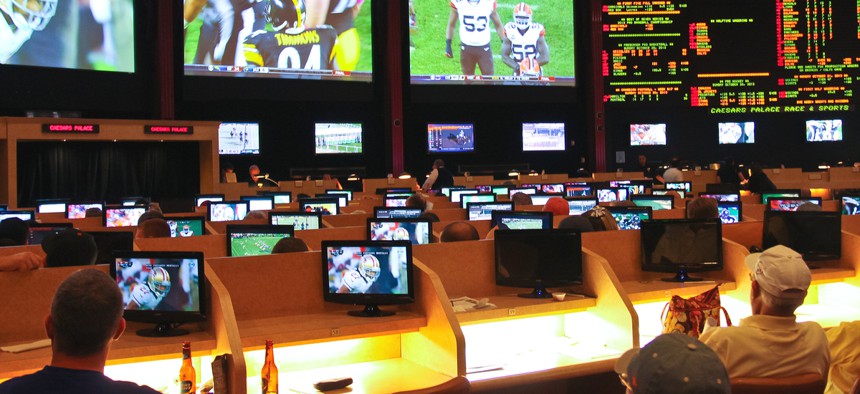Sport betting at Caesar's Palace in Las Vegas