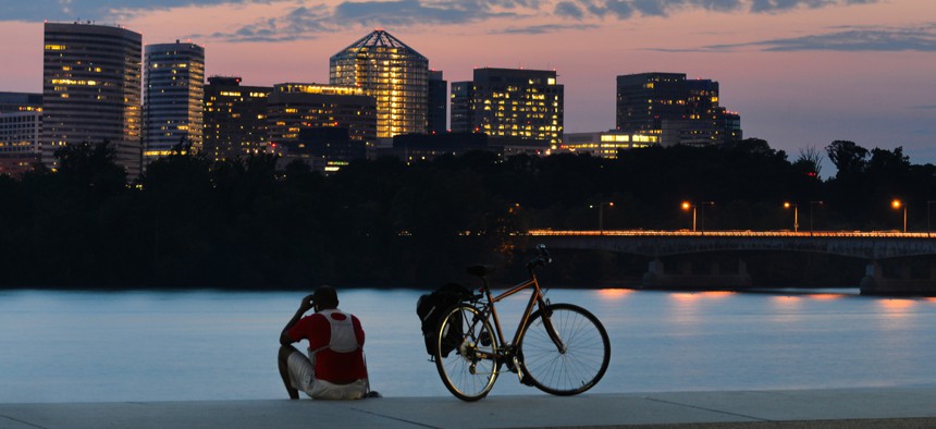 Arlington, Virginia sits across the Potomac River from Washington, D.C.
