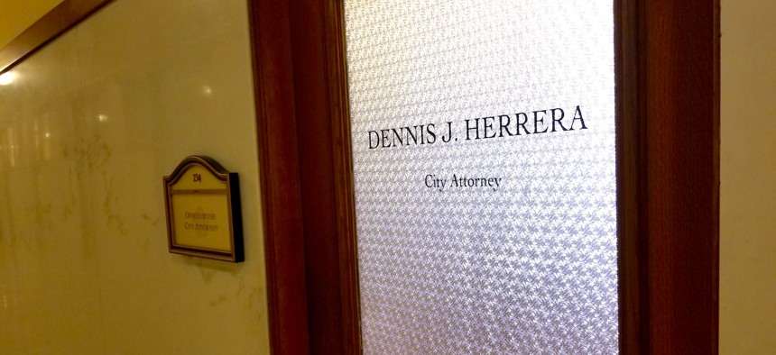 The office of San Francisco City Attorney Dennis Herrera in San Francisco City Hall.