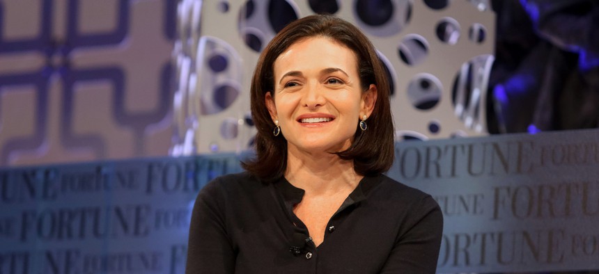 FILE PHOTO: Sheryl Sandberg, Chief Operating Officer of Facebook, speaks at the 2014 Fortune Most Powerful Women Summit.