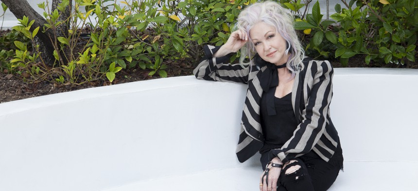 Musician Cyndi Lauper poses for a portrait at the Sunset Marquis, Thursday, June 28, 2018, in Los Angeles.