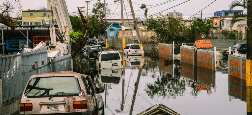  Streets in the Ocean Park sector of San Juan remain flooded weeks after Hurricane María utterly devastated the entire island of Puerto Rico in 2017.