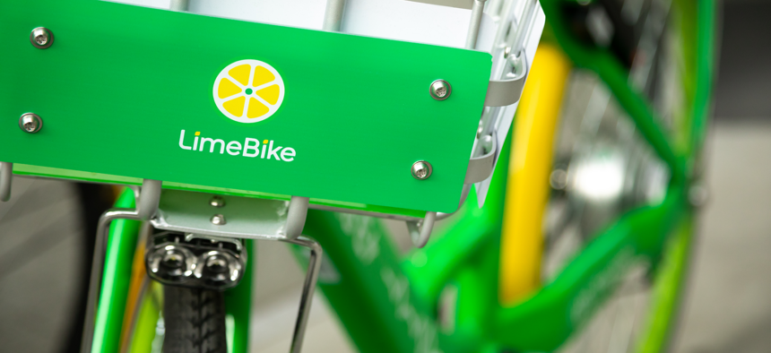 Lime bikes in Seattle.