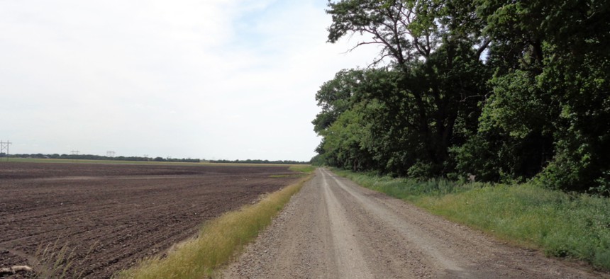 A rural road near Emporia, Kansas