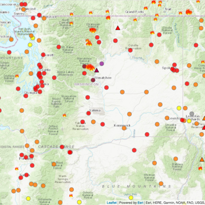 Tracking the Blanket of Unhealthy Air in the Pacific Northwest - Route ...