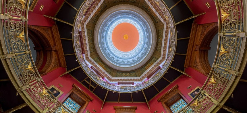 The Rotunda in the New Jersey Statehouse in Trenton.