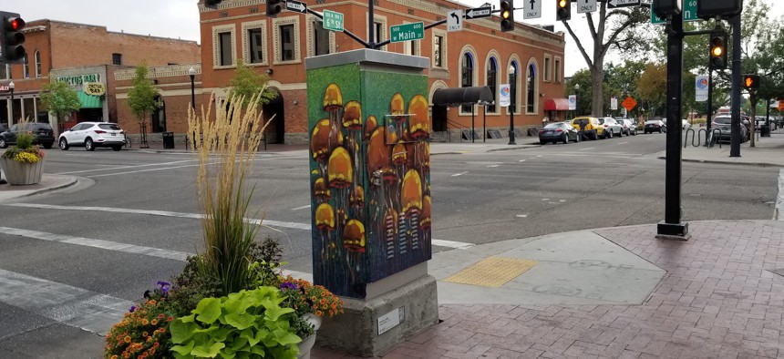 "Electric Jelly" at the corner of 6th & Main streets in downtown Boise, Idaho