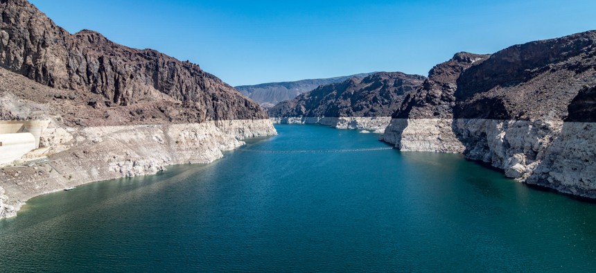 Lake Mead, behind Hoover Dam on the border of Arizona and Nevada