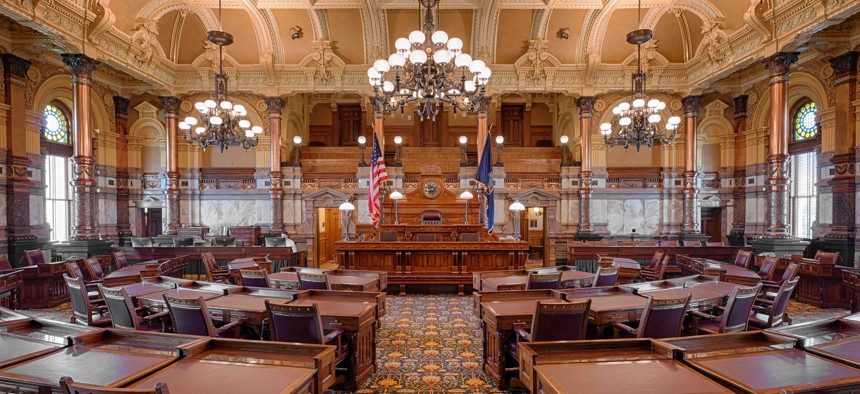 The Kansas state Senate chamber.