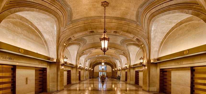 The lobby of Chicago City Hall