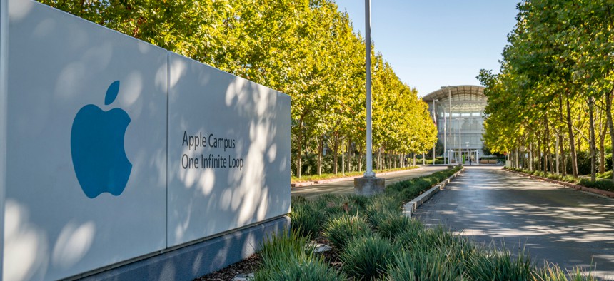 Apple campus in Cupertino, California.