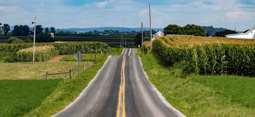A rural road in Pennsylvania.