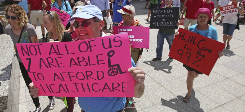 Utah voters approved a ballot measure in November to expand Medicaid in that state after years of contentious protests over the issue, including this one in 2017. Expansion would extend health care benefits to some 150,000 residents in Utah.