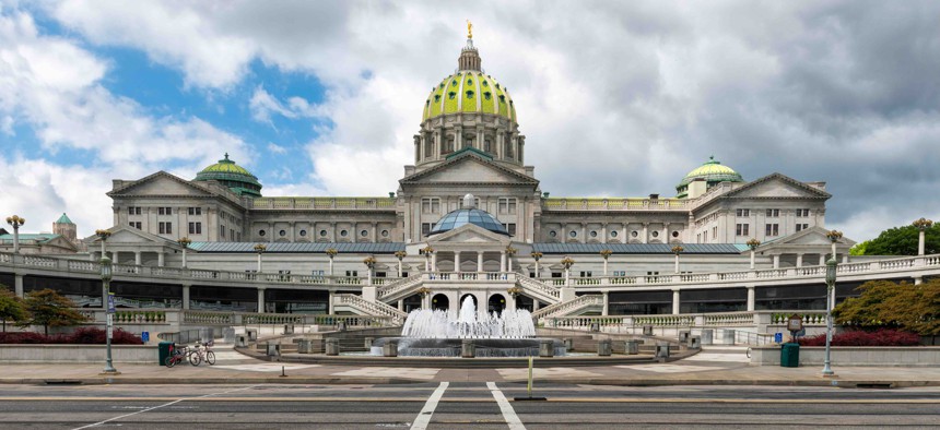 Pennsylvania's state capital building in Harrisburg.