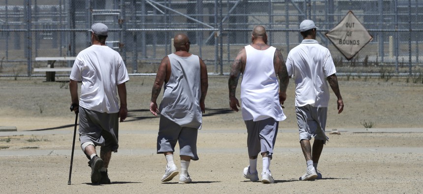 Inmates at a prison in Vacaville, California. After the 2020 census, California and Delaware will join New York and Maryland in counting prisoners in their home communities rather than in the place where they are incarcerated.