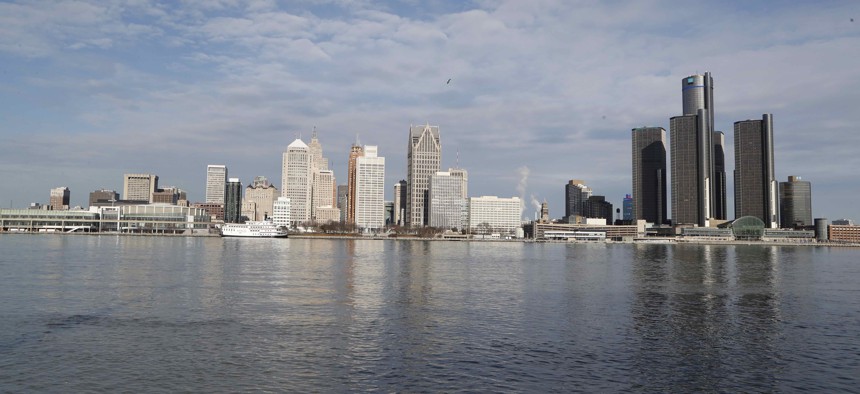 The Detroit skyline is seen, Friday, Jan. 11, 2019. Detroit is one of the cities seeking to embrace the Opportunity Zones program.