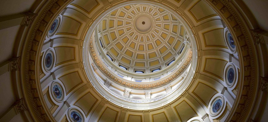 The interior of the Colorado state capitol building.