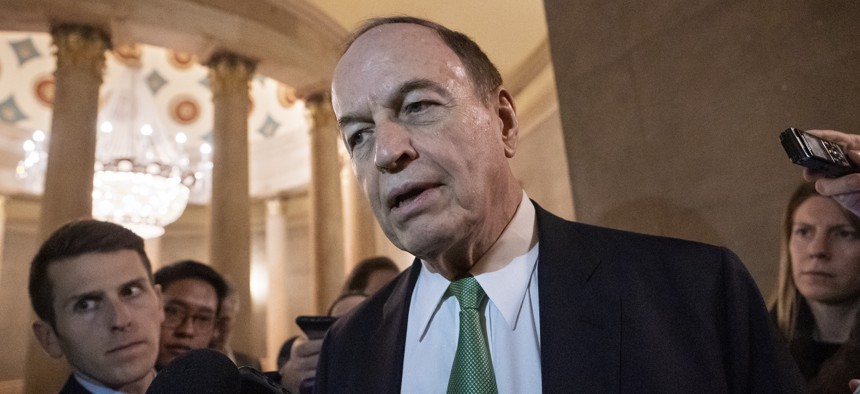 Sen. Richard Shelby, R-Ala., chair of the Senate Appropriations Committee, talks to reporters on Feb. 11, 2019.