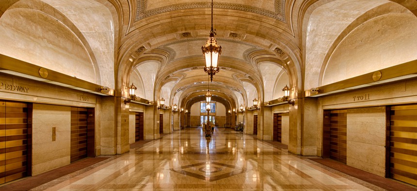 Lobby of the Chicago City Hall. 