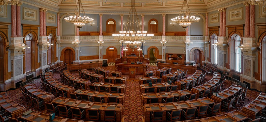 House of Representatives chamber of the Kansas State Capitol building