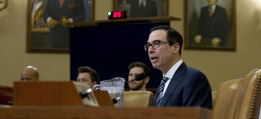 Treasury Secretary Steven Mnuchin testifies before the House Ways and Means Committee on Thursday, March 14, 2019.