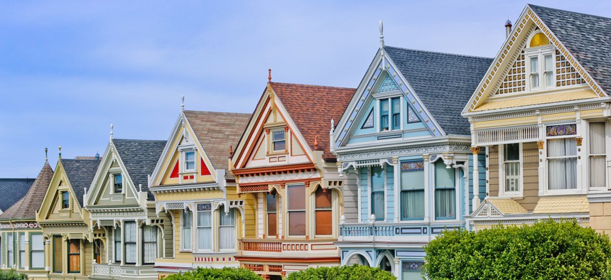 Victorian row houses in San Francisco. 