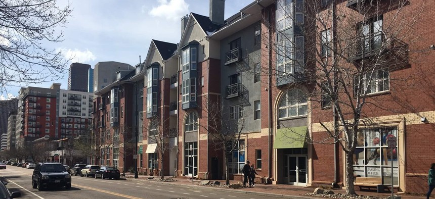 Uptown Square, an apartment complex in downtown Denver, is participating in the LIVE Denver program. The program targets renovated buildings, rather than brand-new developments.