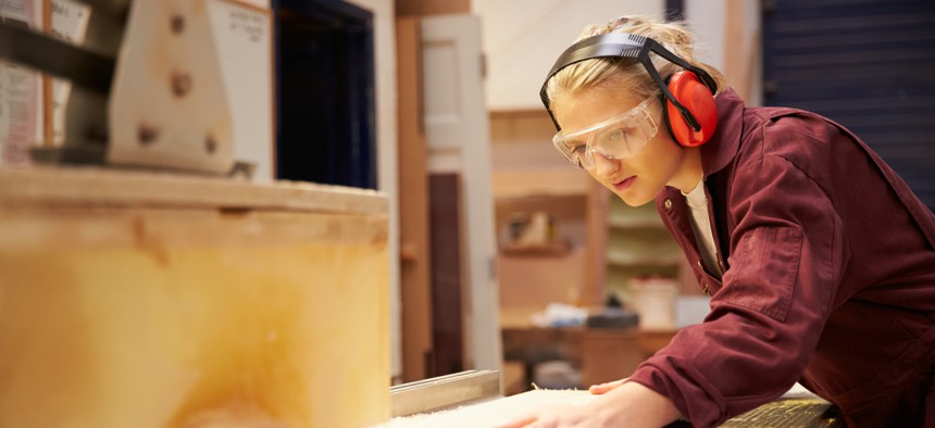 A program in Oregon is teaching girls carpentry and construction skills.
