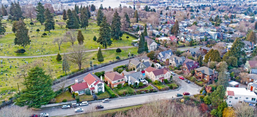The Lake View Cemetery in Seattle's Capitol Hill neighborhood.