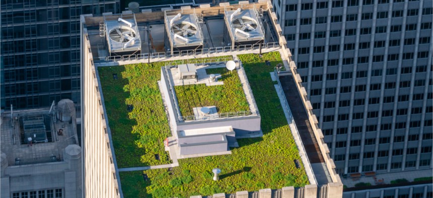 The bill would require rooftops on new buildings to contain greenery, solar panels, small wind turbines or some combination of the three.