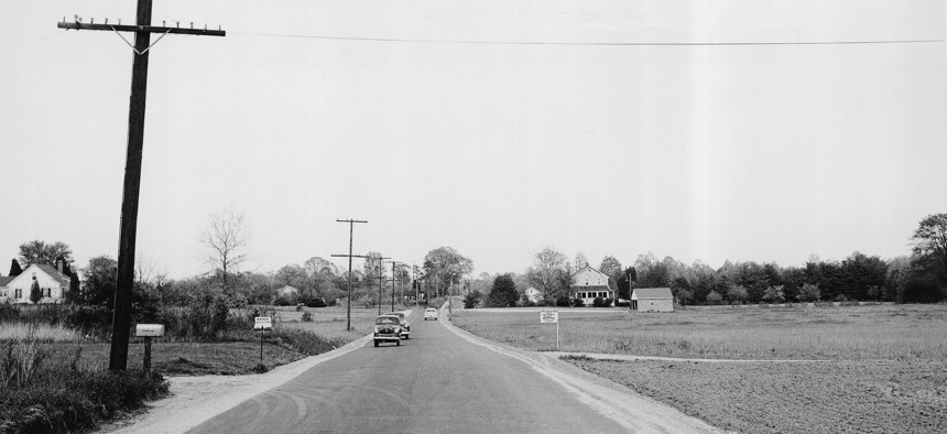 An old photo of Generals Highway in Maryland, where a pipe was recently found.