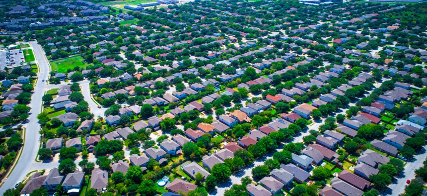 Suburbs in Austin, Texas.