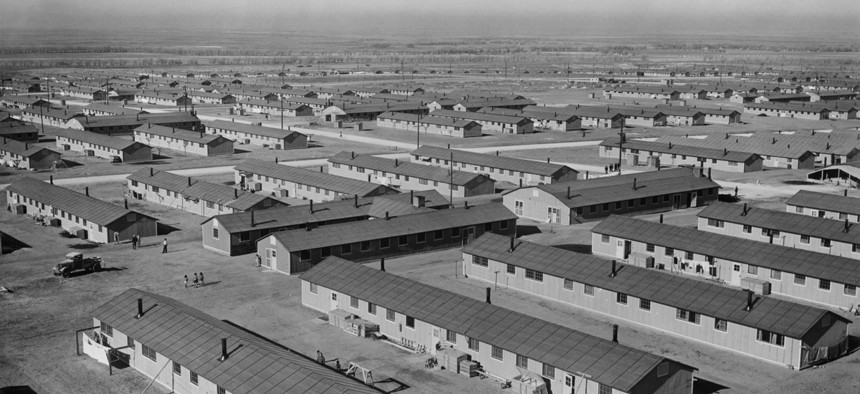 Japanese internment camps during World War II.