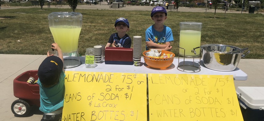 Lemonade stands typically are shut down for violation of permit requirements or health-code standards.