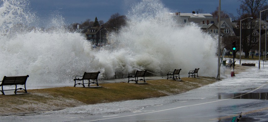 High-tide flooding, also referred to as "nuisance" flooding, occurs during high tide events, even in the absence of storms.